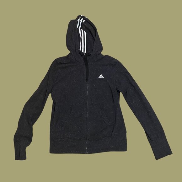 🔥 Adidas Black Full-Zip Hoodie with Drawstring Hood | Women’s Size (M) - Picture 5 of 8